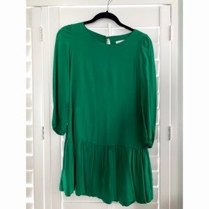 ANTHROPOLOGIE Meadow Rue Peplum dress w/pockets!